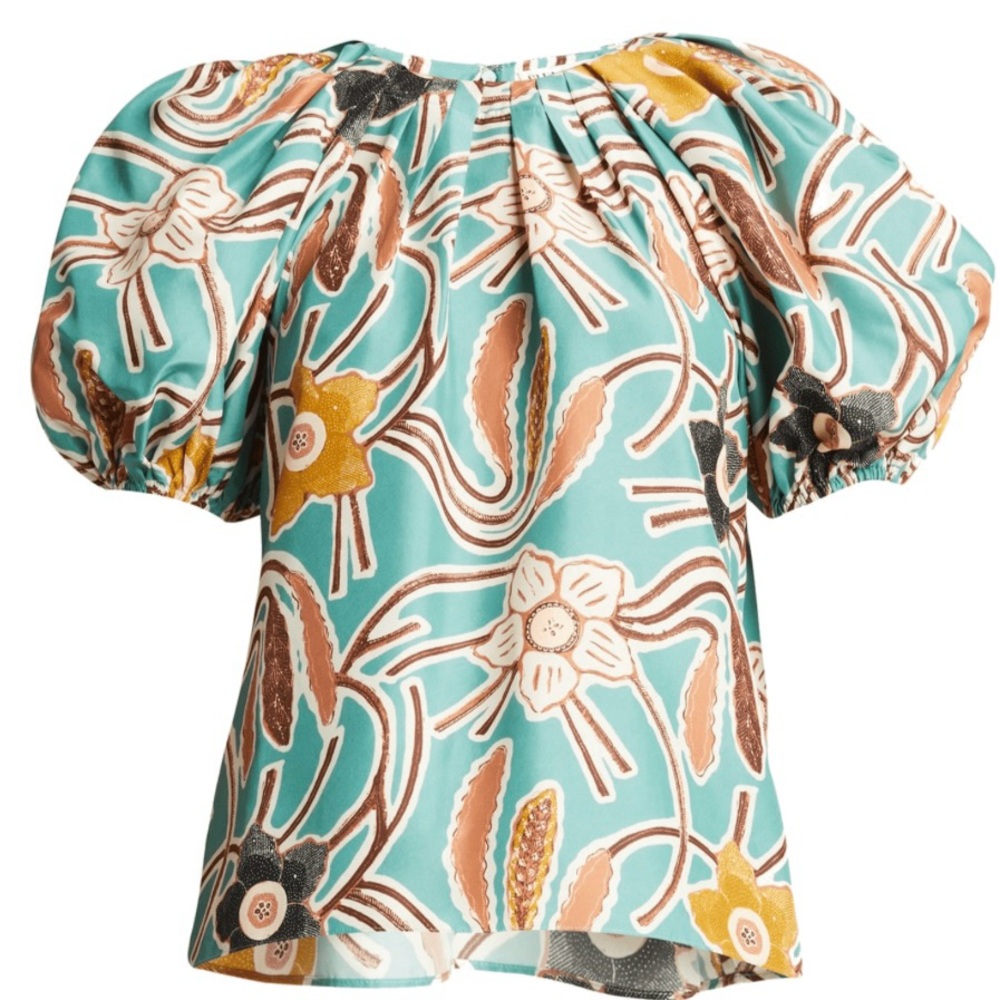 Ulla Johnson anila in topaz blouse in excellent used condition.100% silk